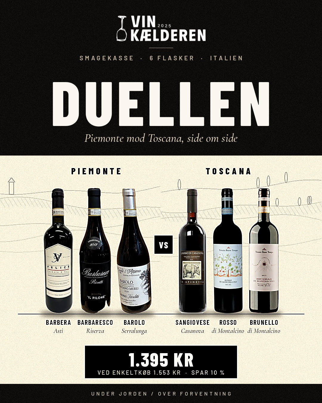 Duellen · Piemonte mod Toscana (6 fl.)